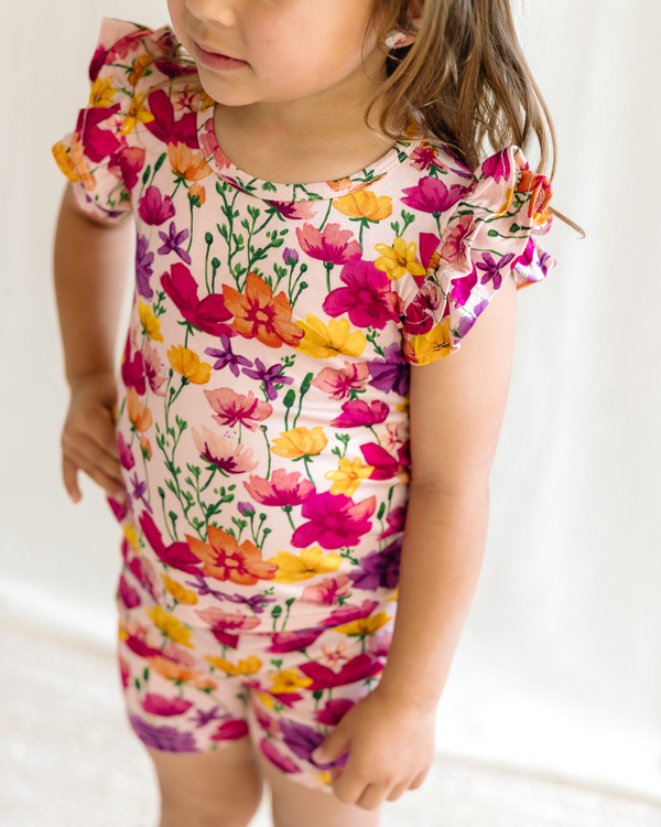 Wildflowers Flutter Sleeve Short Pajamas