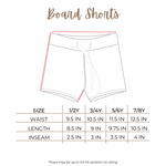 Tinyt Roots Board Shorts Size Chart
